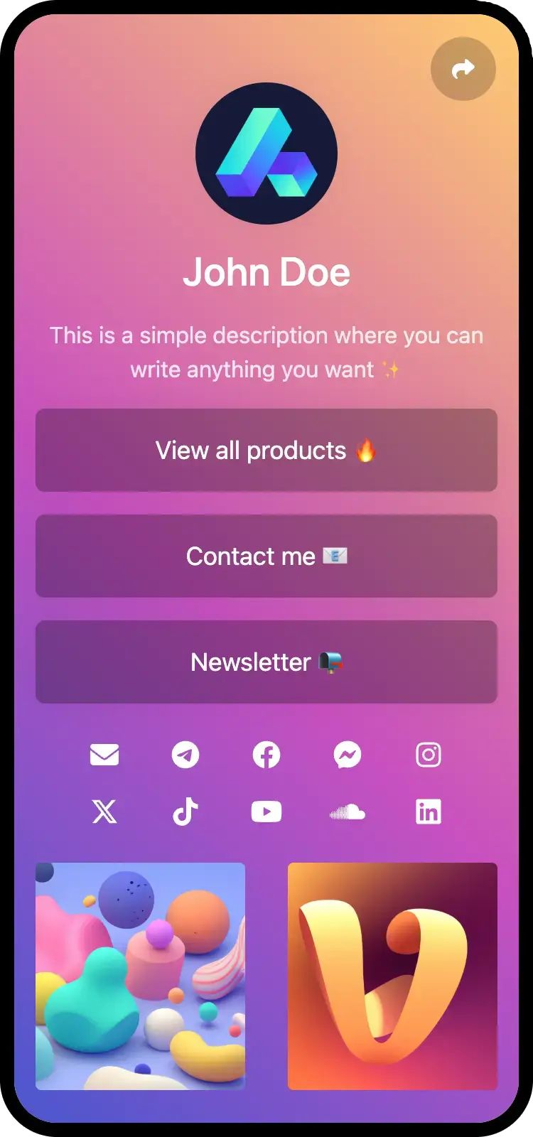 Screenshot of App's examples